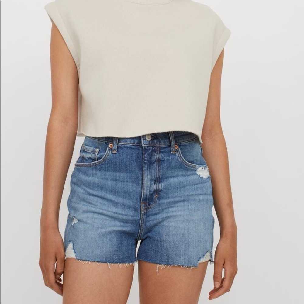 H&M Mom Ultra High Denim Shorts Sz 7